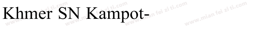 Khmer SN Kampot字体转换